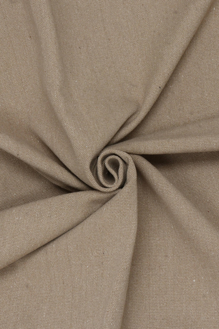 Denver Plain 100% Mixed Fibres Tan Fabric