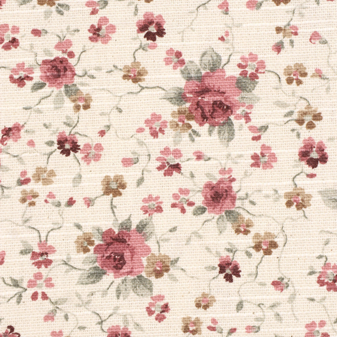 Ada Floral Rose Double Width Fabric