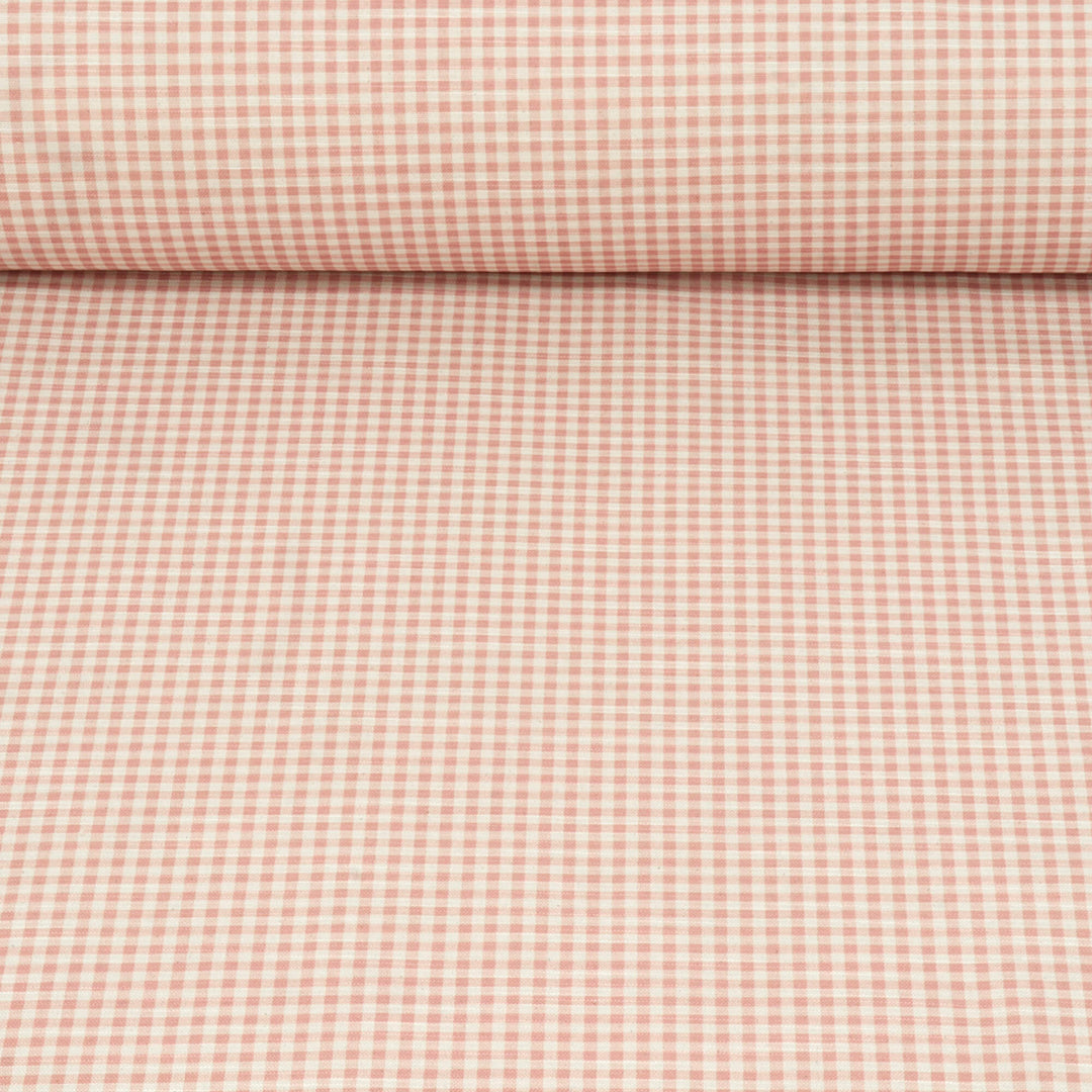 Amberley Mini Gingham Pink Double Width Fabric