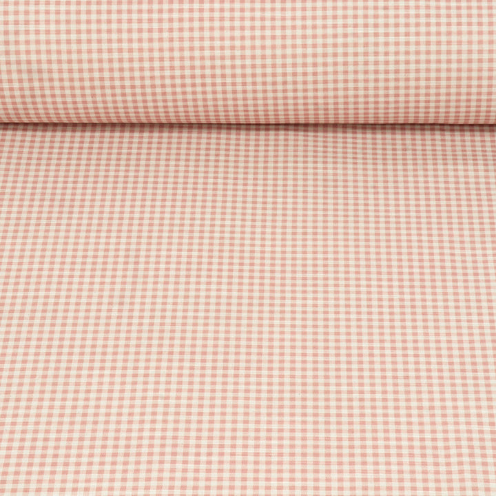 Amberley Mini Gingham Pink Double Width Fabric