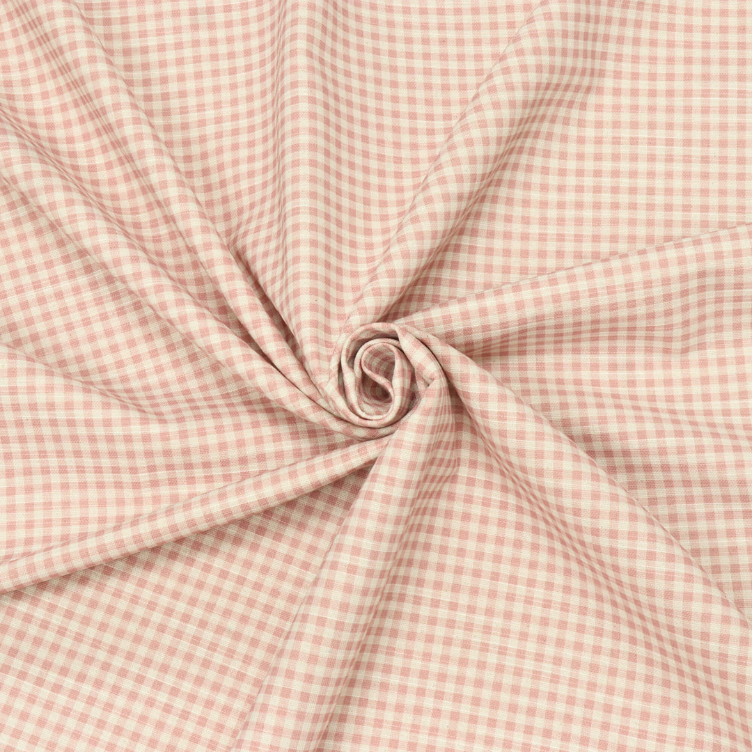 Amberley Mini Gingham Pink Double Width Fabric