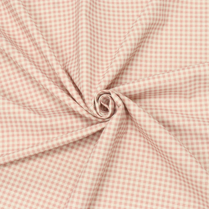 Amberley Mini Gingham Pink Double Width Fabric
