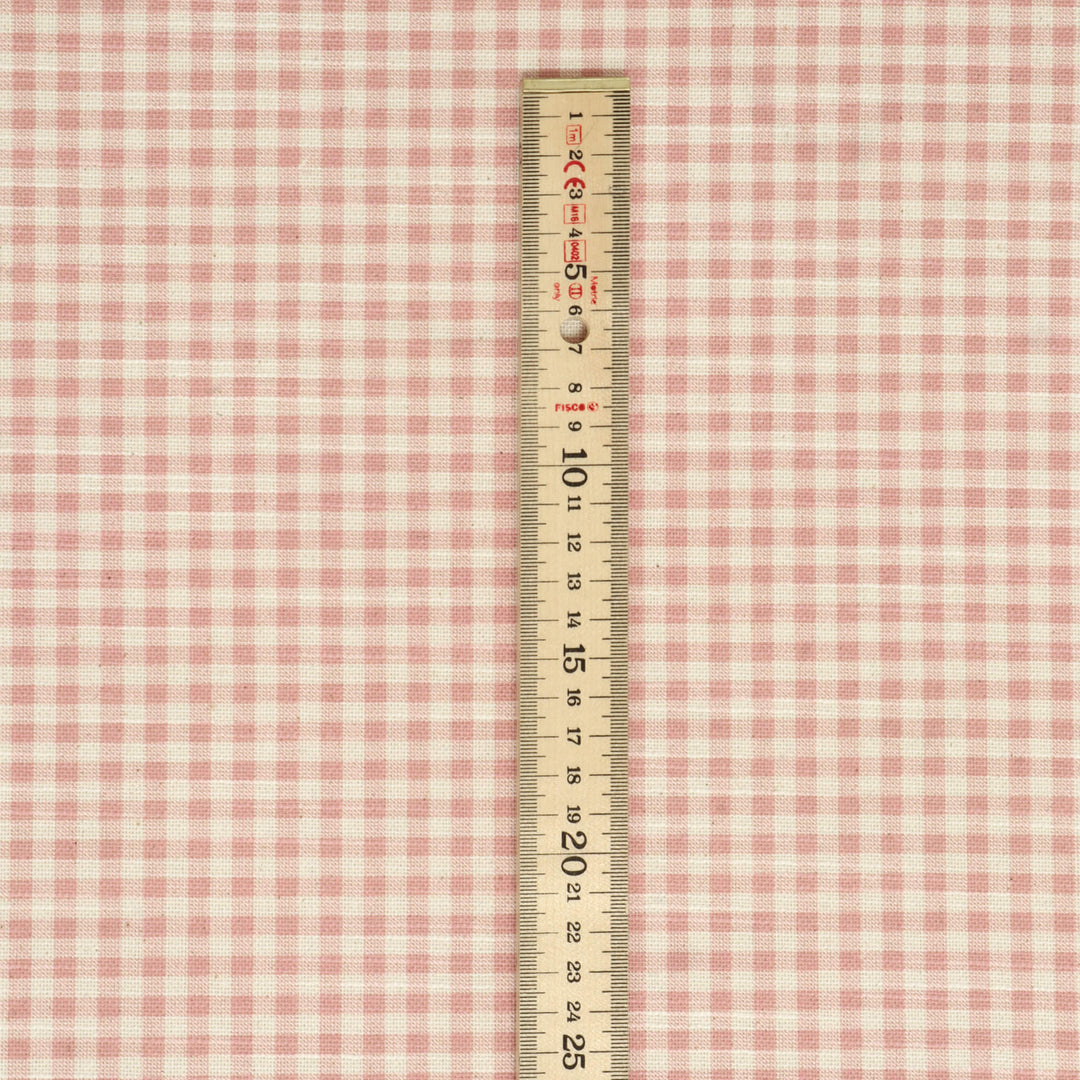 Amberley Mini Gingham Pink Double Width Fabric