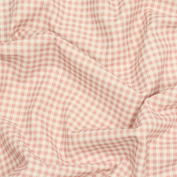 Amberley Mini Gingham Pink Double Width Fabric