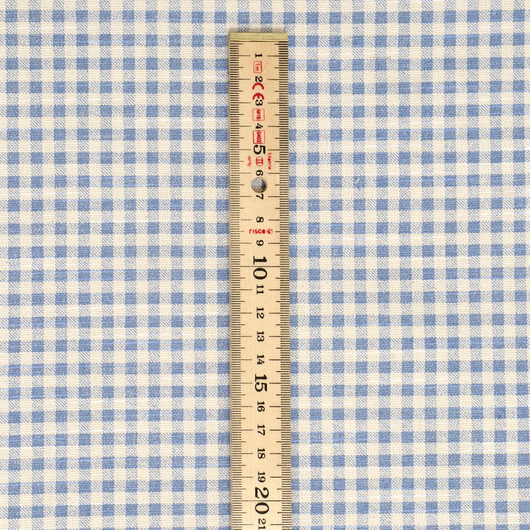 Amberley Mini Gingham Blue Double Width Fabric