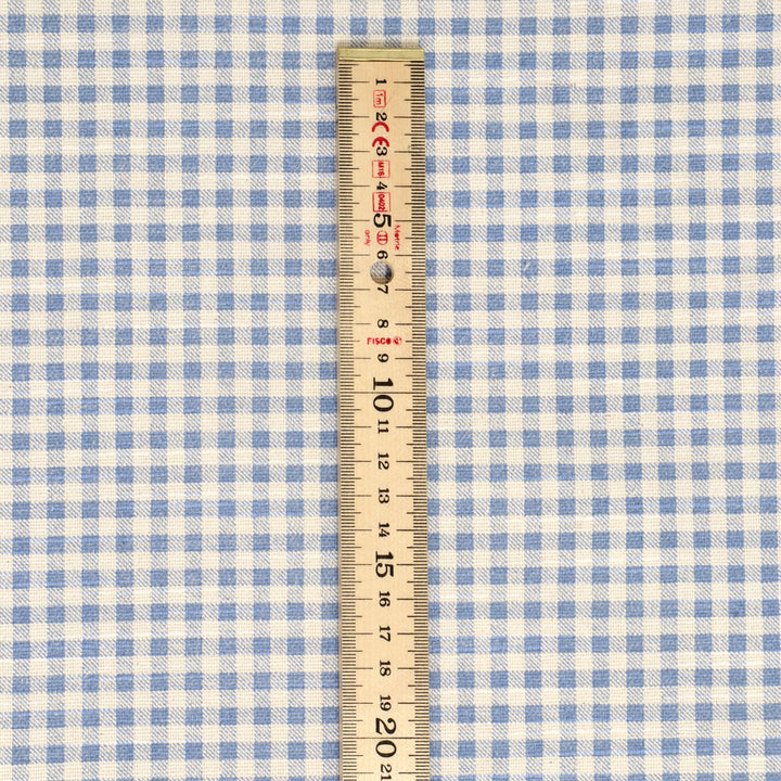 Amberley Mini Gingham Blue Double Width Fabric