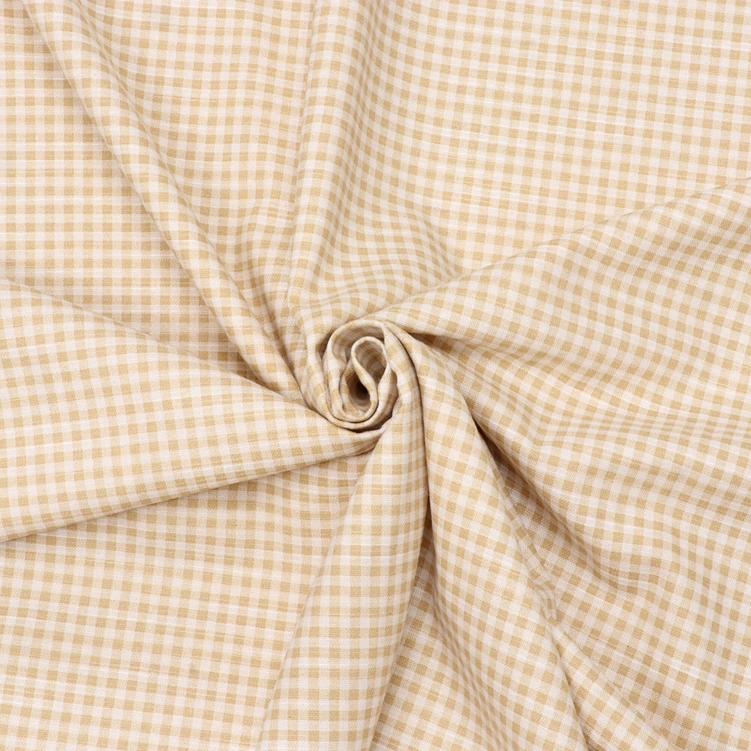 Amberley Mini Gingham Yellow Double Width Fabric