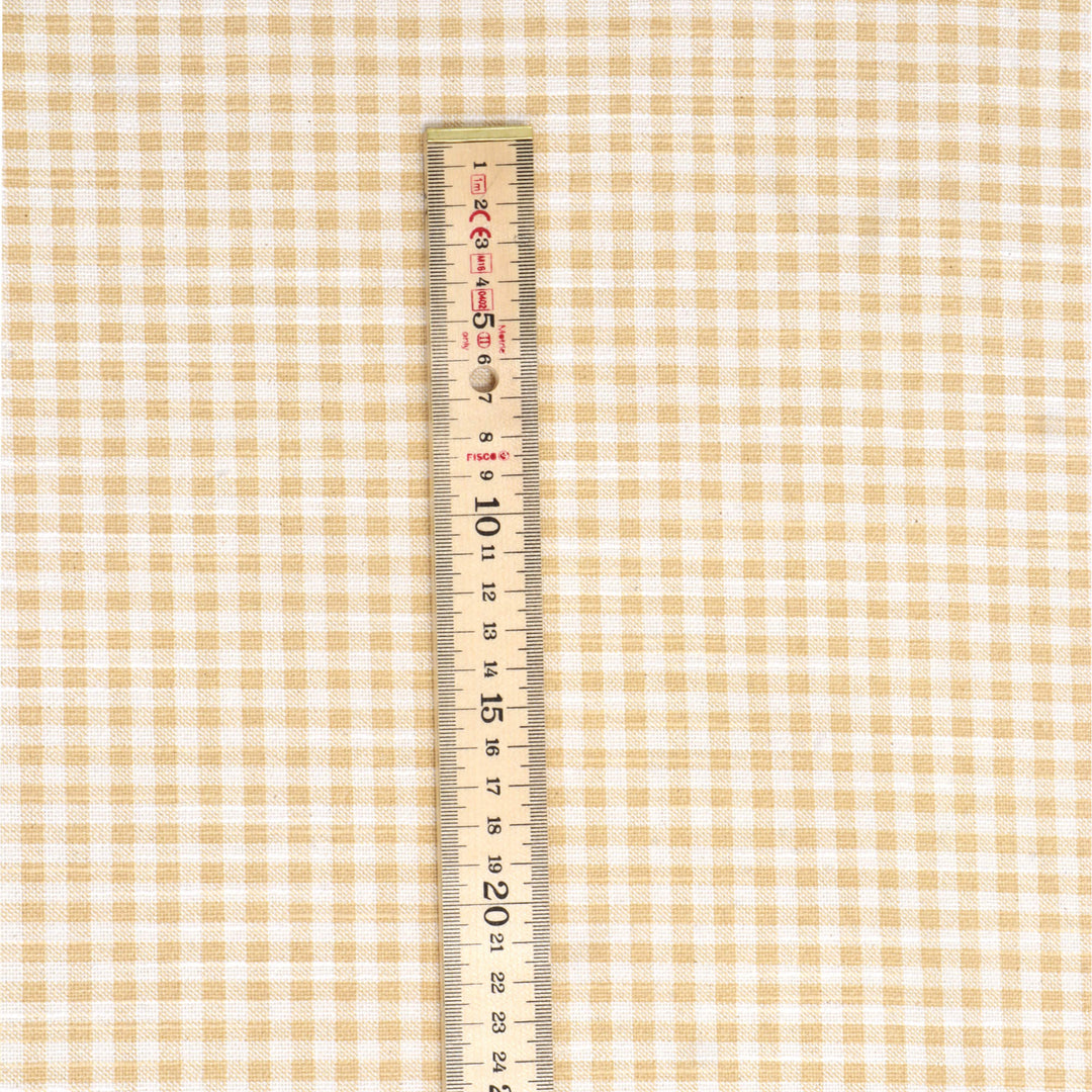 Amberley Mini Gingham Yellow Double Width Fabric