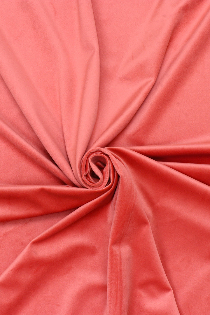 Clearance Opulence Velvet Coral Fabric