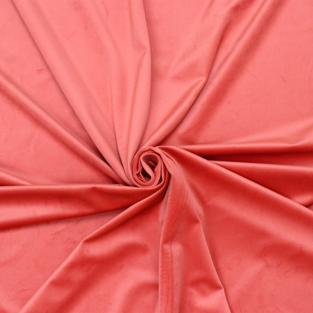 Clearance Opulence Velvet Coral Fabric