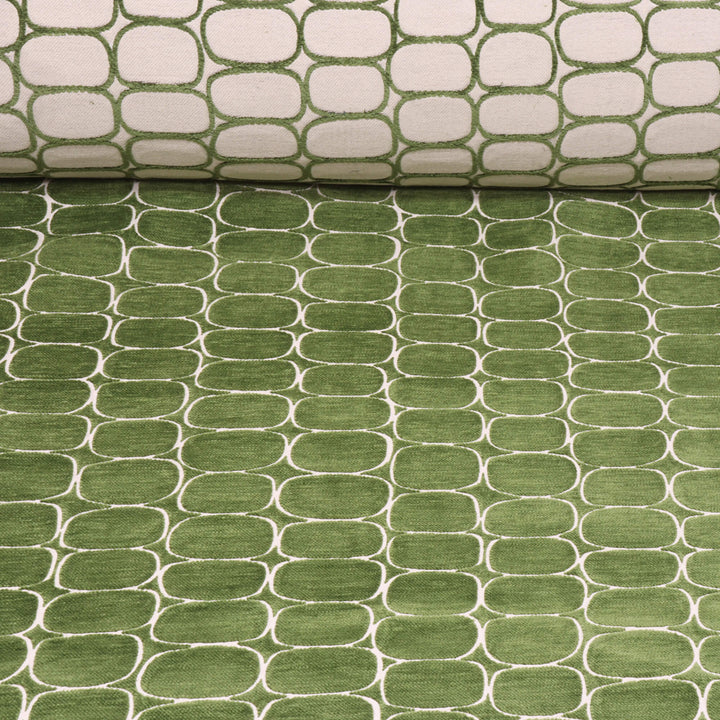 Clearance Burbank Green Jacquard Fabric