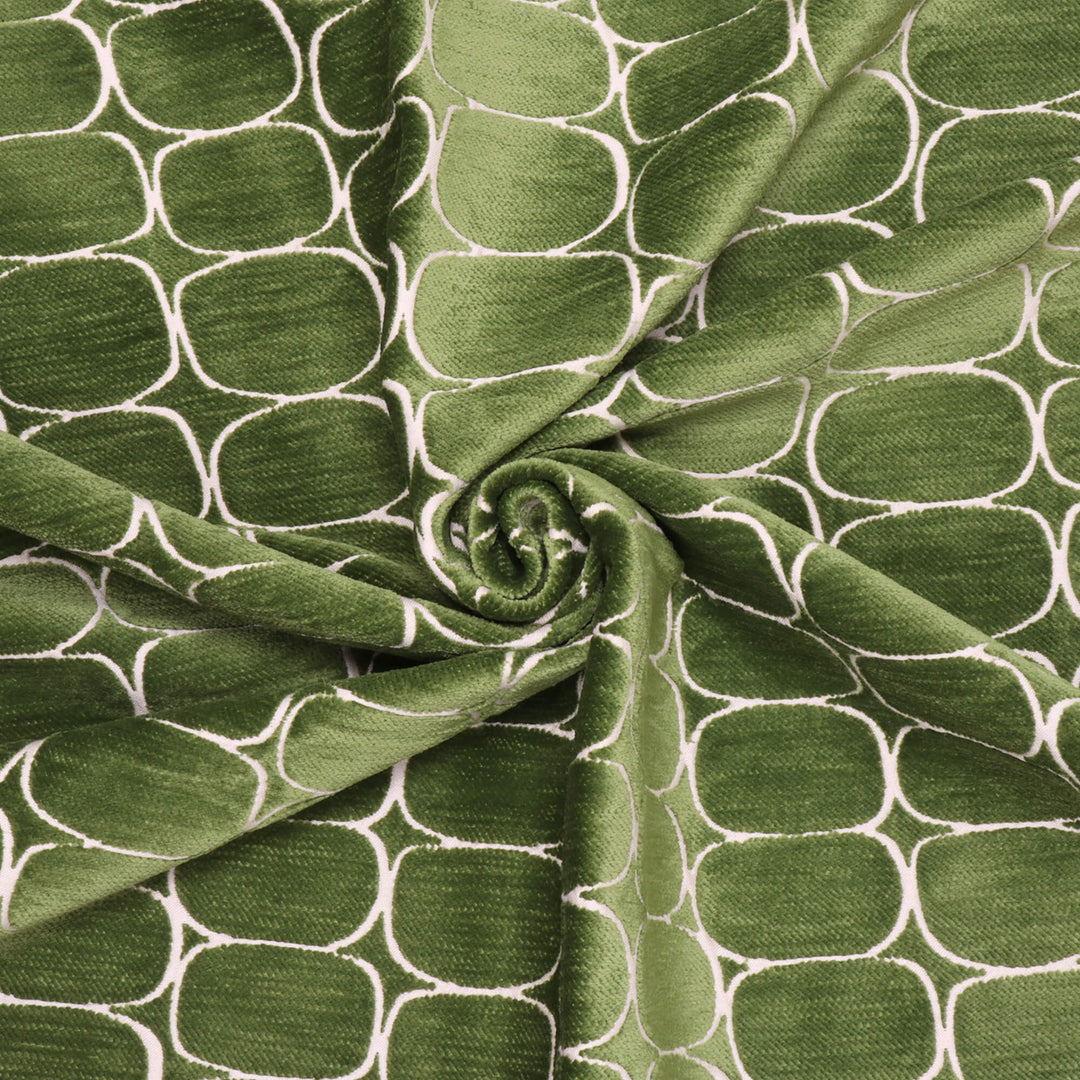 Clearance Burbank Green Jacquard Fabric