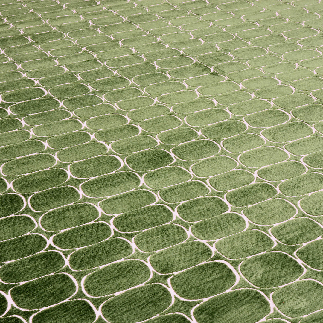 Clearance Burbank Green Jacquard Fabric