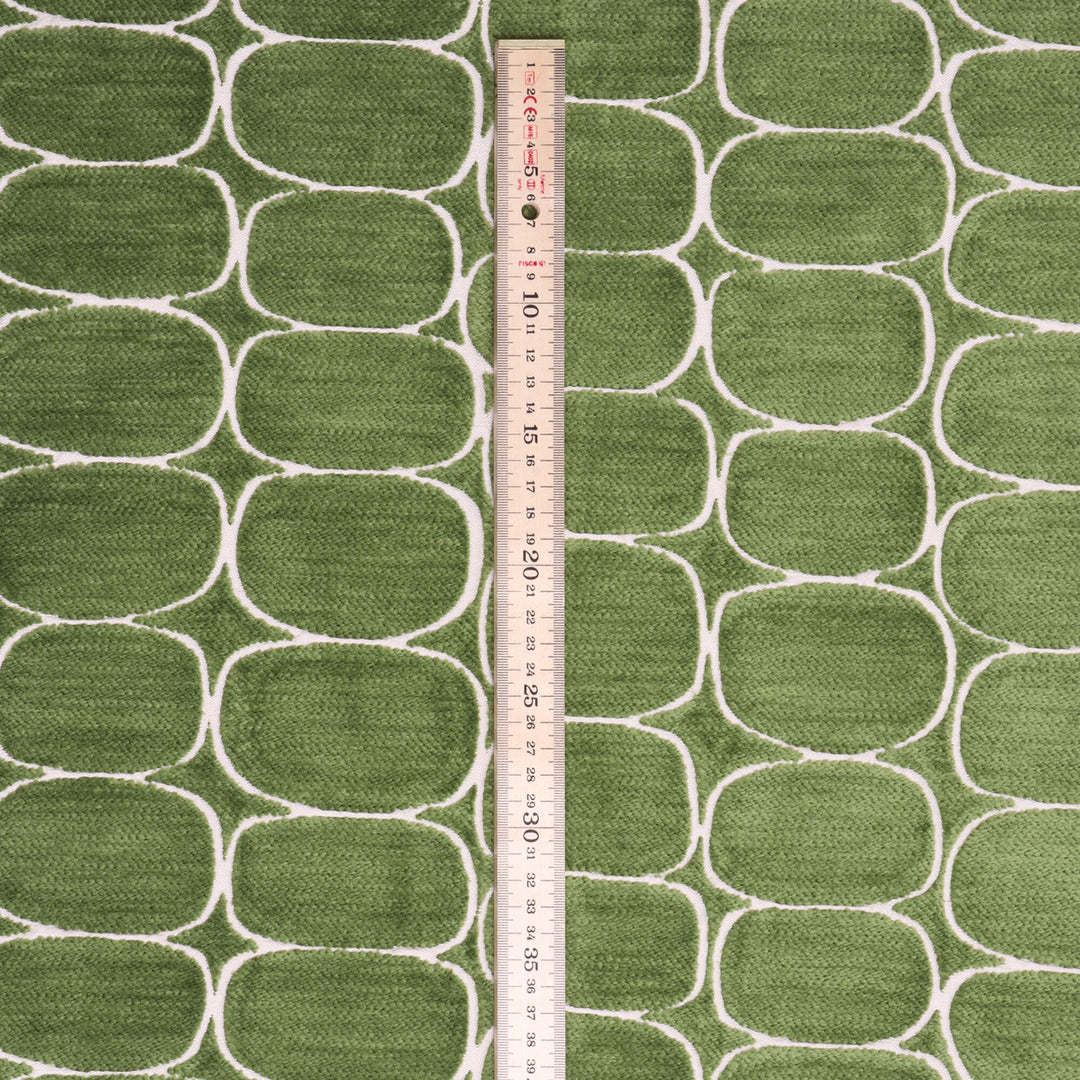 Clearance Burbank Green Jacquard Fabric