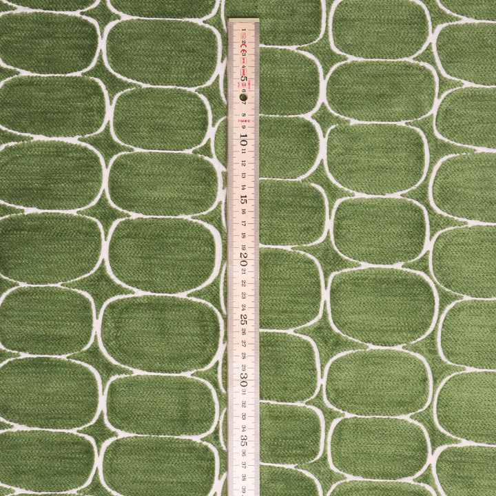Clearance Burbank Green Jacquard Fabric