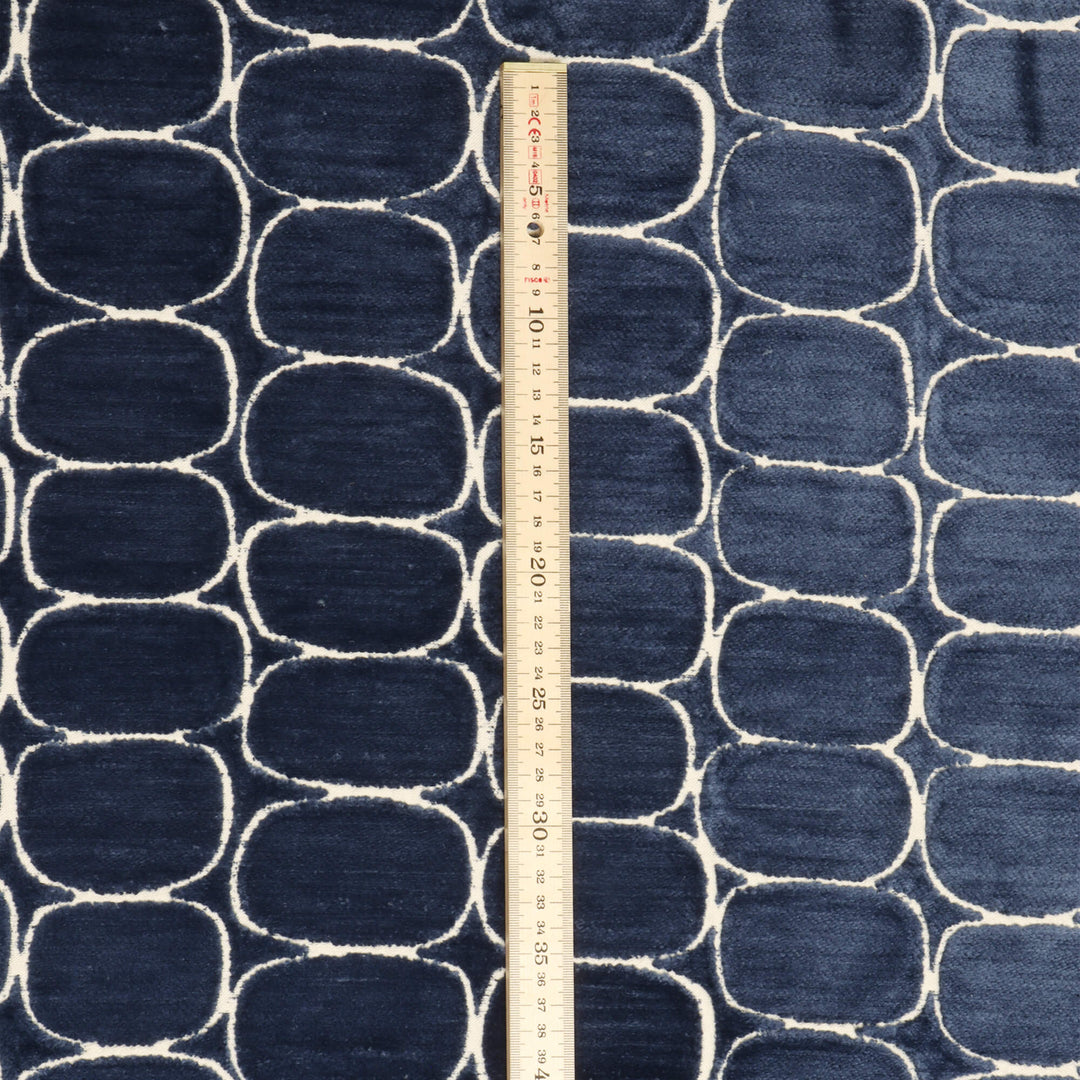 Clearance Burbank Blue Jacquard Fabric