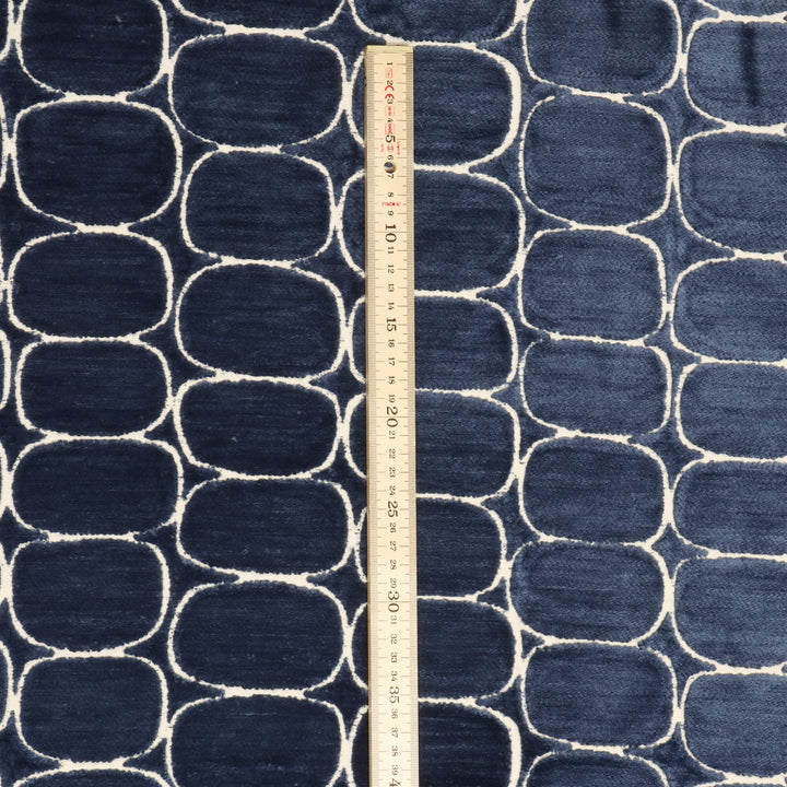 Clearance Burbank Blue Jacquard Fabric