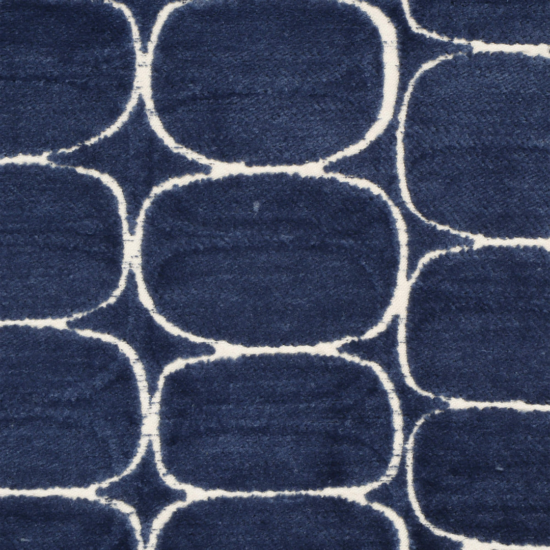 Clearance Burbank Blue Jacquard Fabric