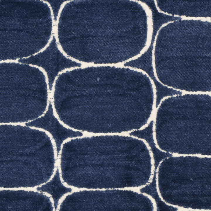 Clearance Burbank Blue Jacquard Fabric