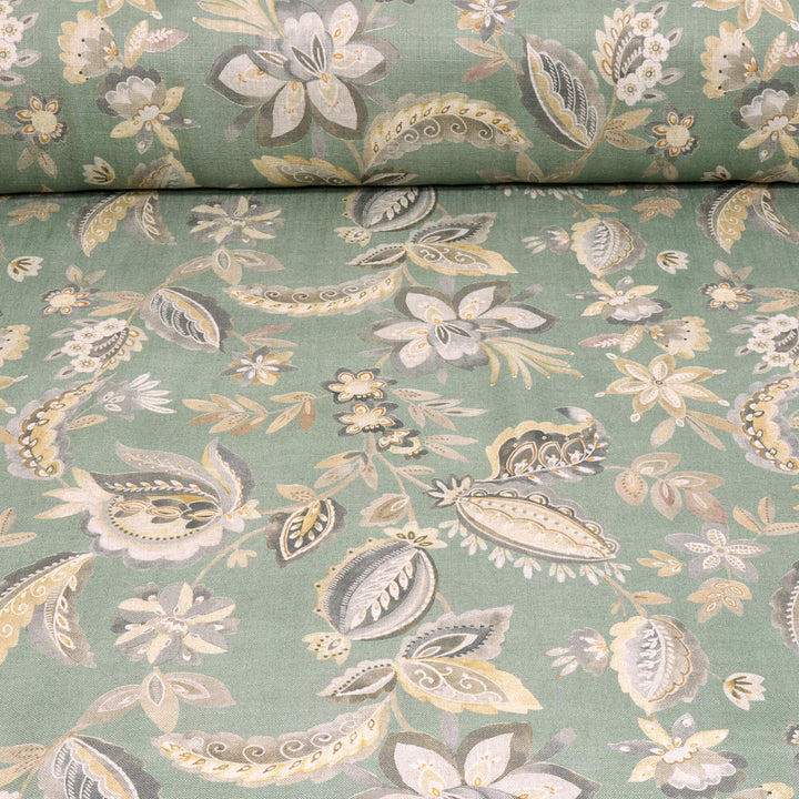 Sagewood Duck Egg Double Width Fabric