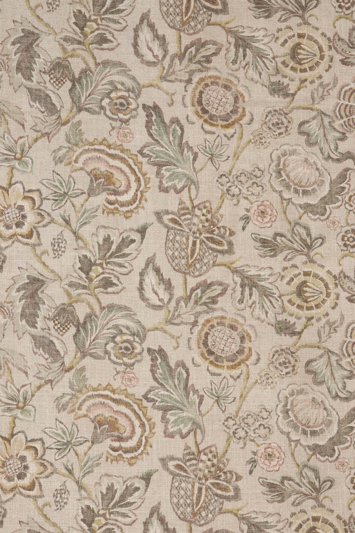 Ariana Floral Rosewood Double Width Fabric