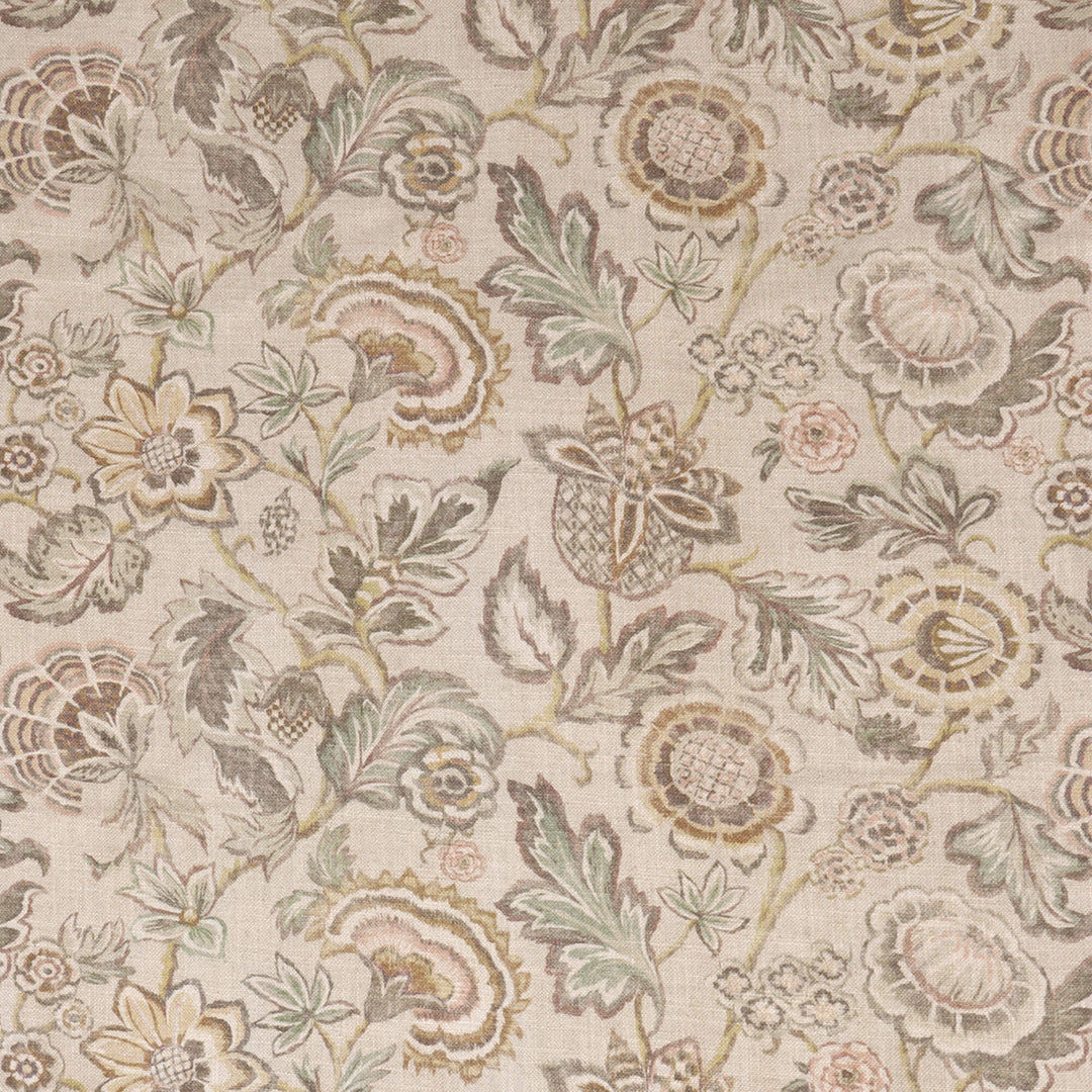 Ariana Floral Rosewood Double Width Fabric