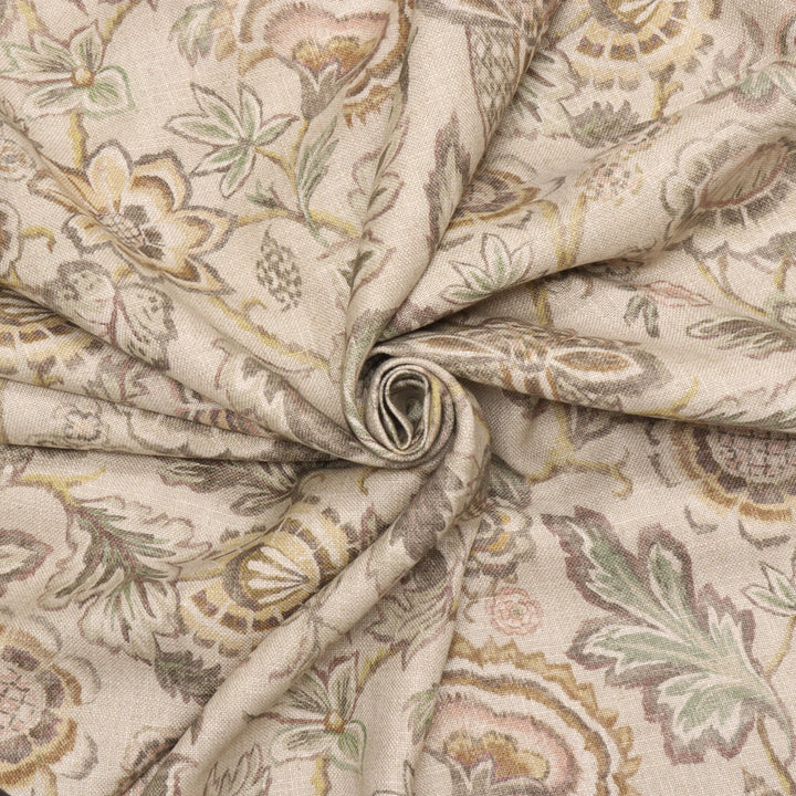 Ariana Floral Rosewood Double Width Fabric