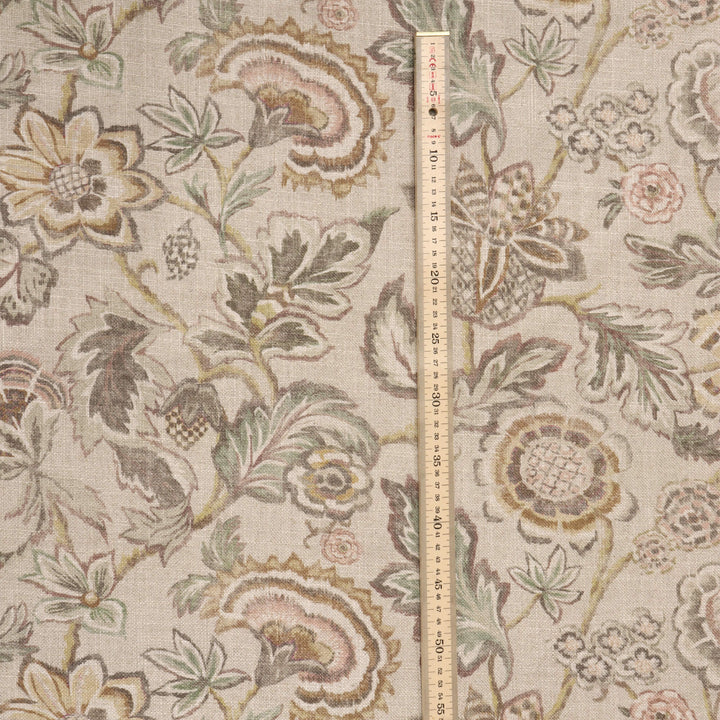 Ariana Floral Rosewood Double Width Fabric