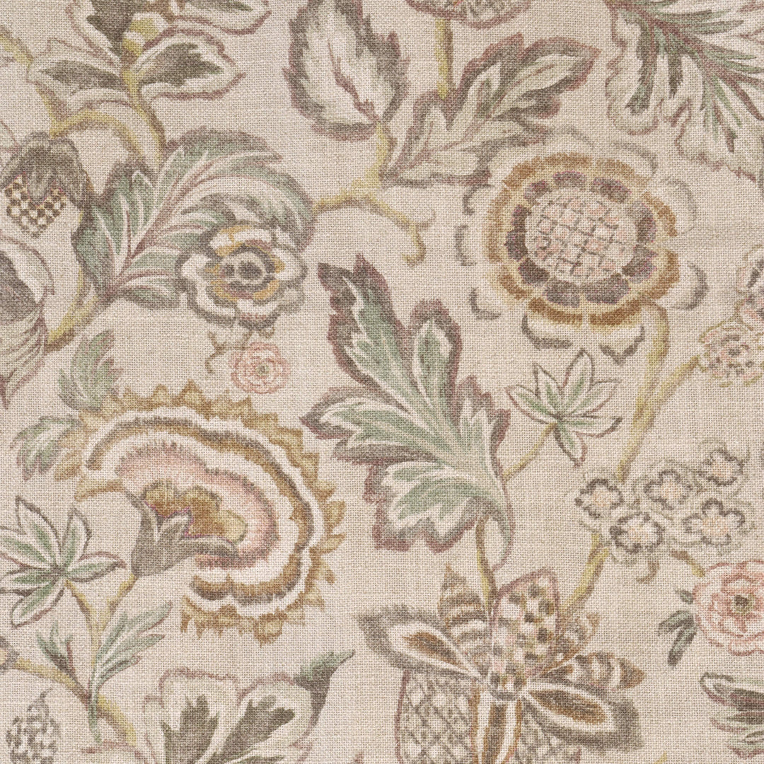 Ariana Floral Rosewood Double Width Fabric