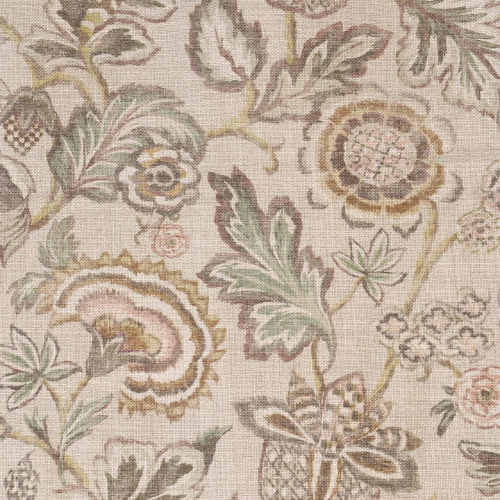 Ariana Floral Rosewood Double Width Fabric