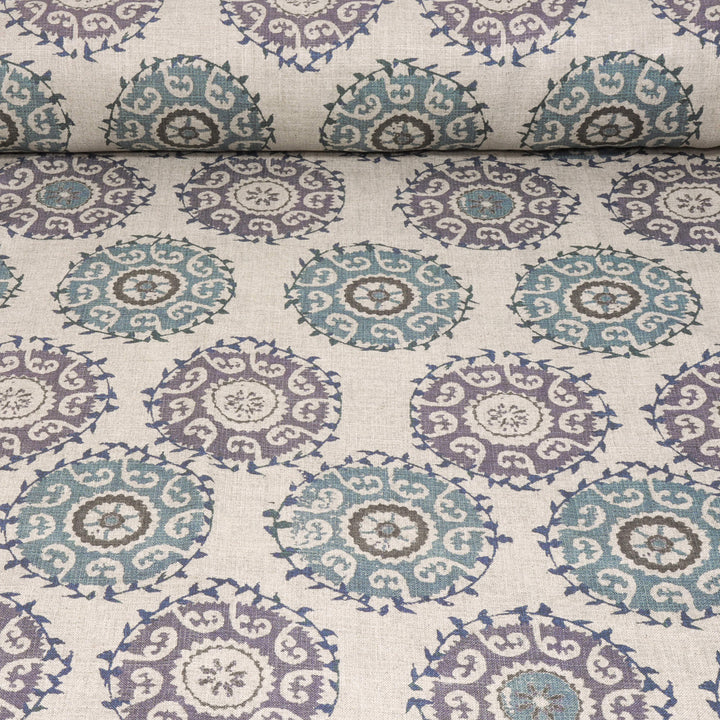 Dhala Suzani Azure Double Width Fabric
