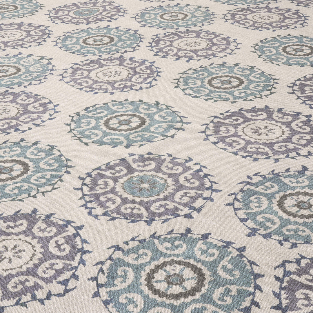 Dhala Suzani Azure Double Width Fabric
