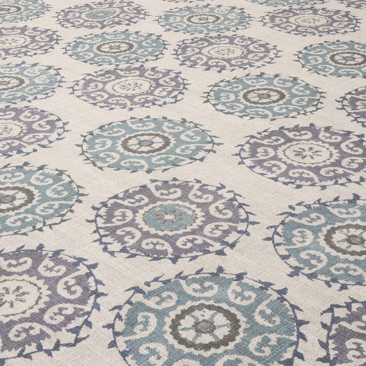Dhala Suzani Azure Double Width Fabric