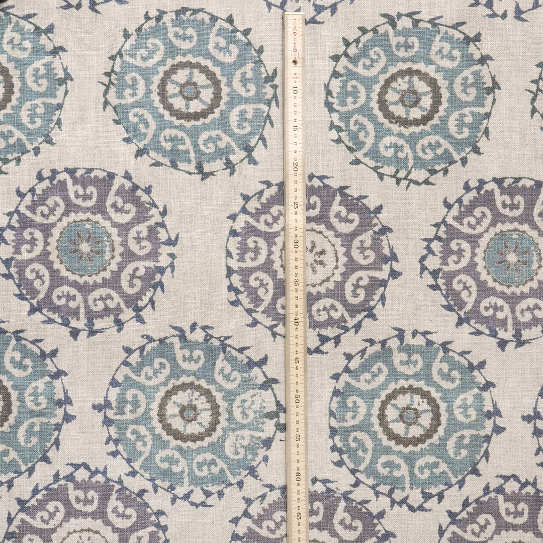 Dhala Suzani Azure Double Width Fabric
