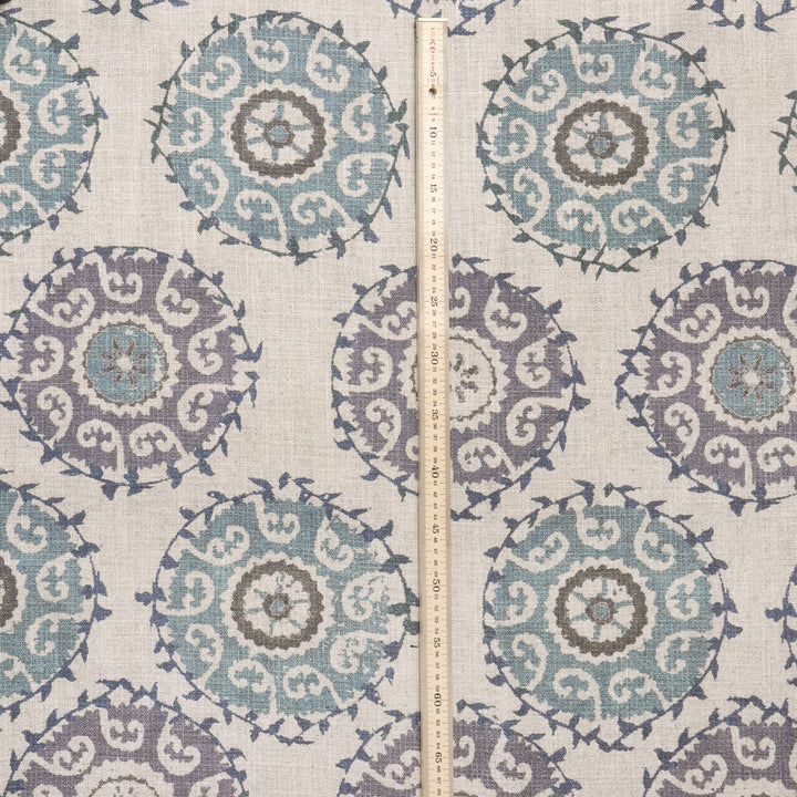 Dhala Suzani Azure Double Width Fabric