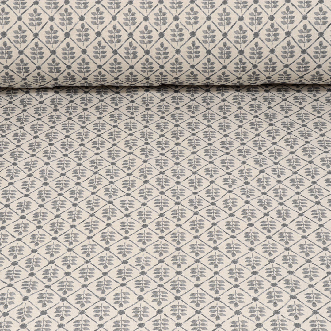 Ascott Pewter Double Width Fabric