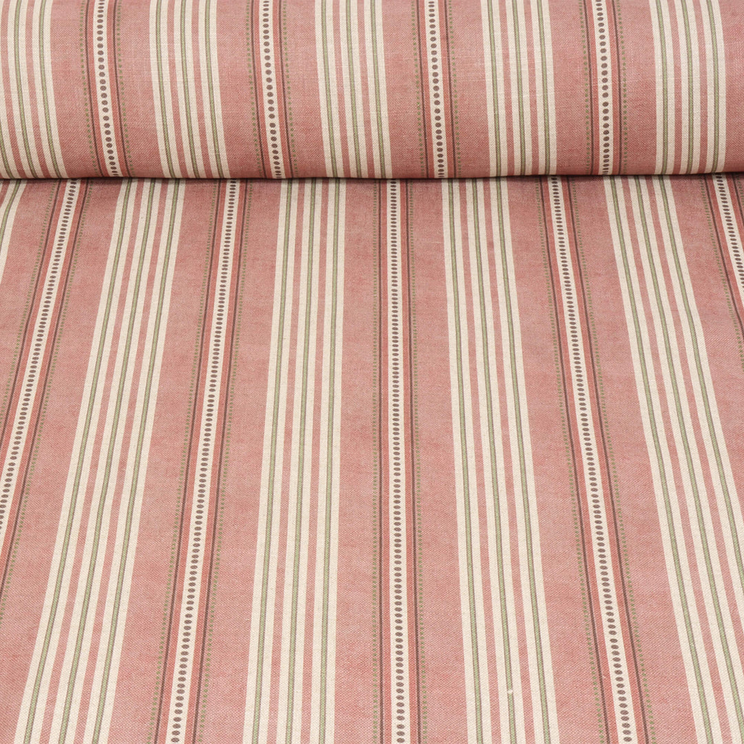 Ashbury Stripe Dusky Rose Double Width Fabric