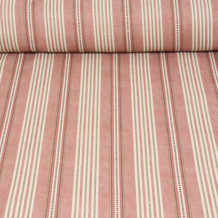 Ashbury Stripe Dusky Rose Double Width Fabric