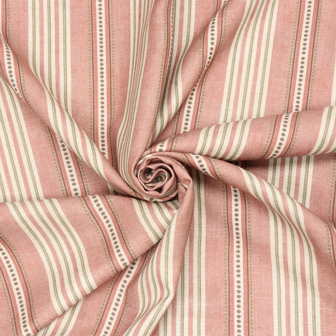 Ashbury Stripe Dusky Rose Double Width Fabric