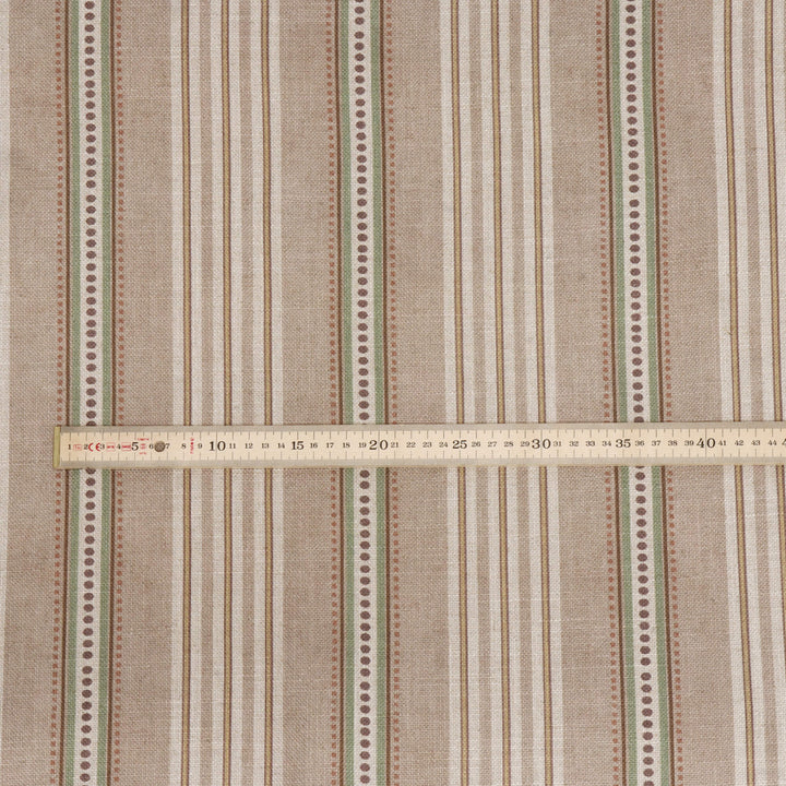 Ashbury Stripe Taupe Double Width Fabric