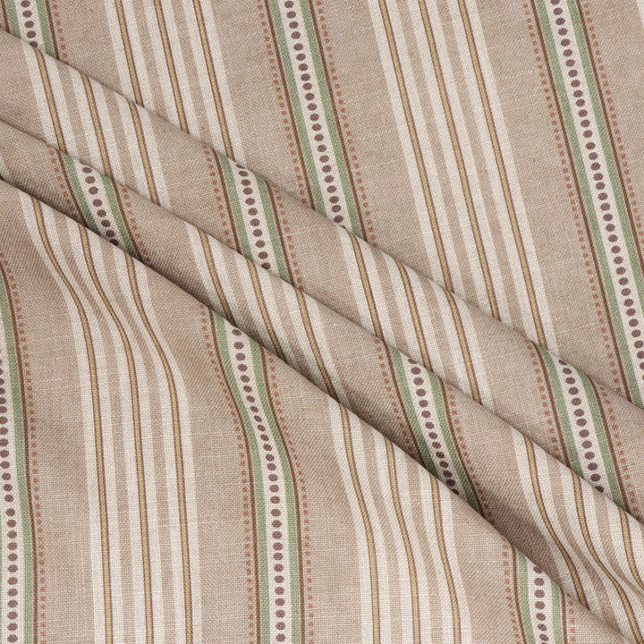 Ashbury Stripe Taupe Double Width Fabric