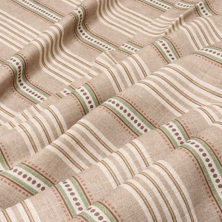 Ashbury Stripe Taupe Double Width Fabric
