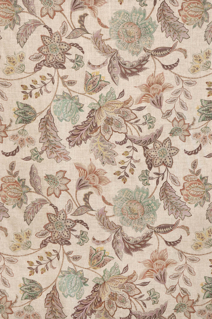 Ashbury Floral Taupe/Mauve Double Width Fabric