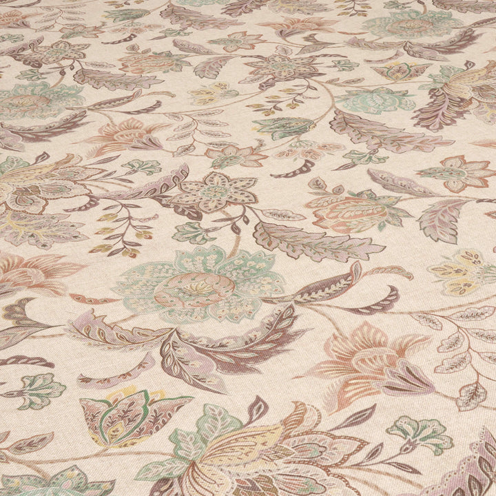 Ashbury Floral Taupe/Mauve Double Width Fabric