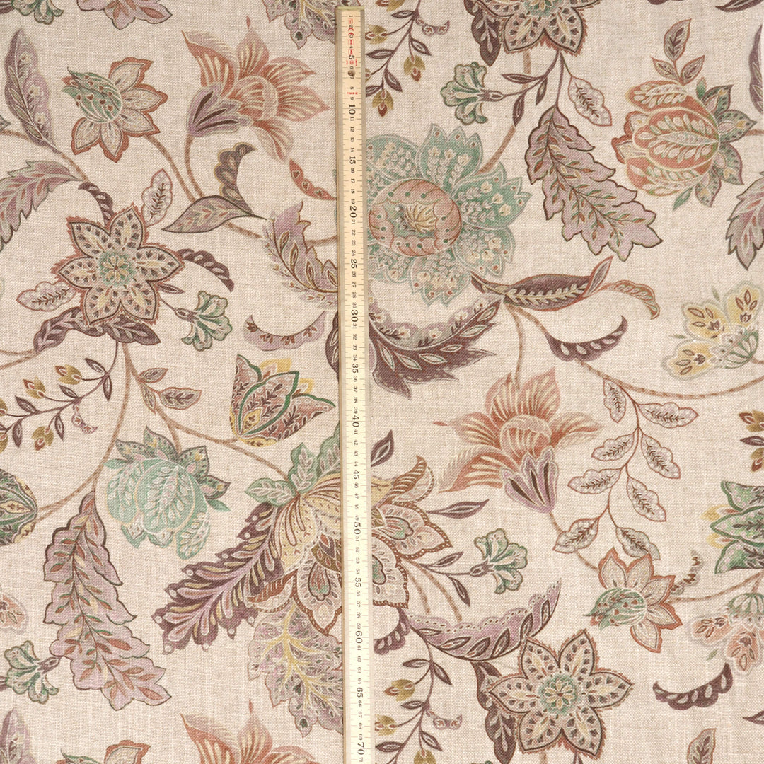 Ashbury Floral Taupe/Mauve Double Width Fabric