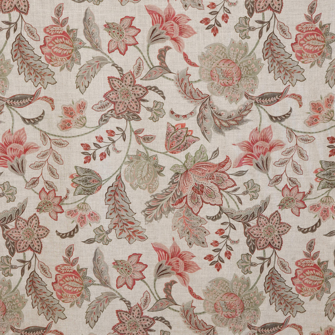 Ashbury Floral Dusky Rose/Olive Double Width Fabric