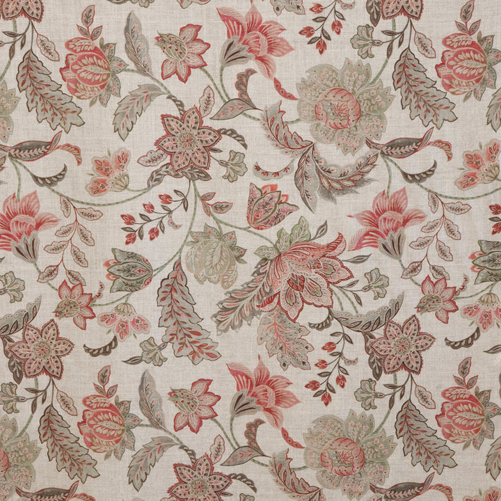 Ashbury Floral Dusky Rose/Olive Double Width Fabric