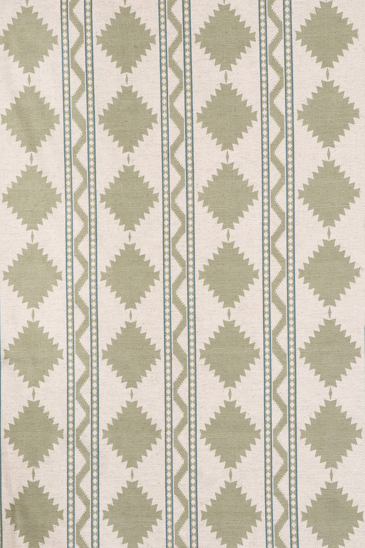 Soller Stripe Olive Green Double Width Fabric
