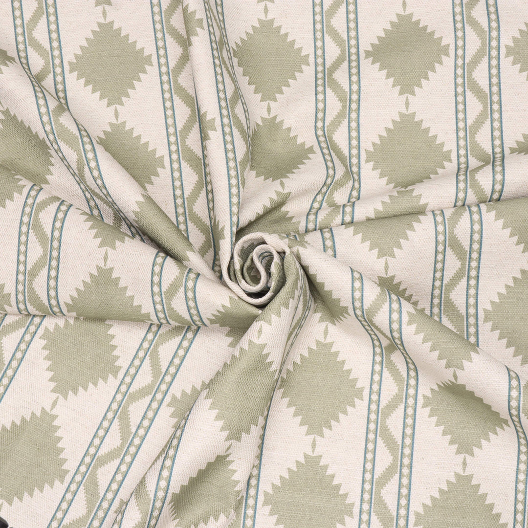 Soller Stripe Olive Green Double Width Fabric