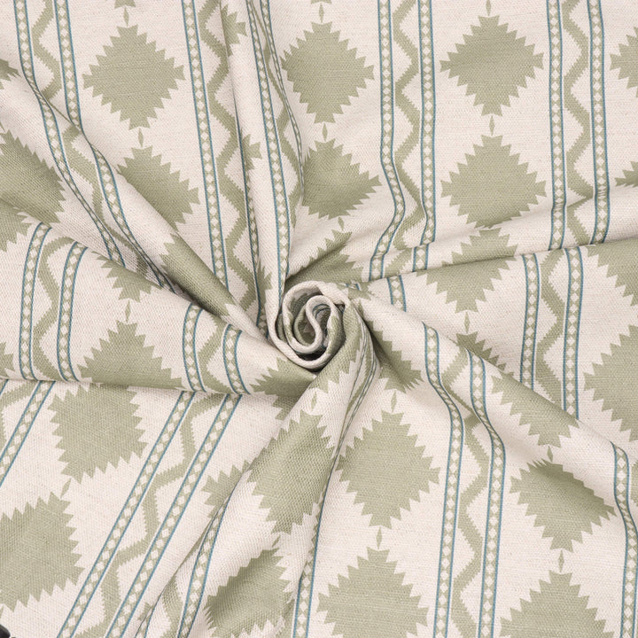 Soller Stripe Olive Green Double Width Fabric